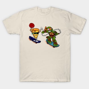 Skating Pizza with Turtle T-Shirt